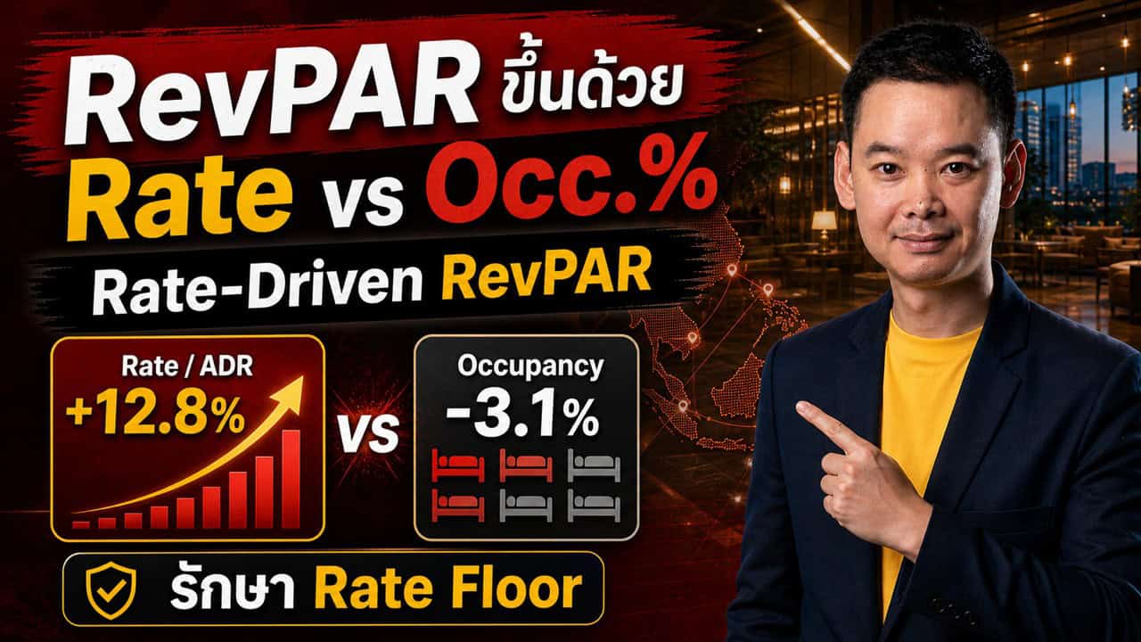 RevPAR ทั่ว SEA ปี 2026 ขึ้นด้วย Rate ไม่ใช่ Occupancy — โอกาสหรือกับดักสำหรับโรงแรมไทย?
