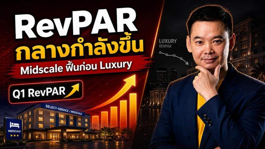 CEO Hilton บอก “C-Shaped Economy” — Marriott บอก Mid-Scale กลับมาแล้ว +3.5% RevPAR Q1 สัญญาณอะไรที่โรงแรมไทยต้องอ่านออก?