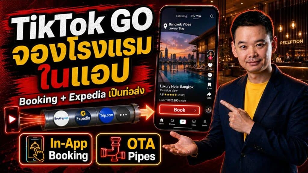 ภาพปกบทความ TikTok GO จองโรงแรมในแอป สำหรับข่าวโรงแรมและการท่องเที่ยว Gusornhai