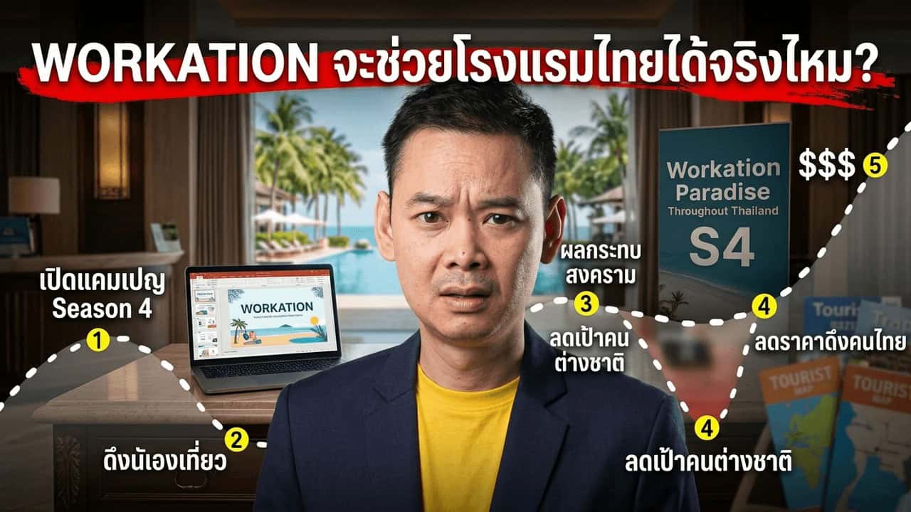 ภาพ TAT Workation Paradise Season 4 เปิดตัว 25 พ.ค. เปรียบเทียบ weekday demand