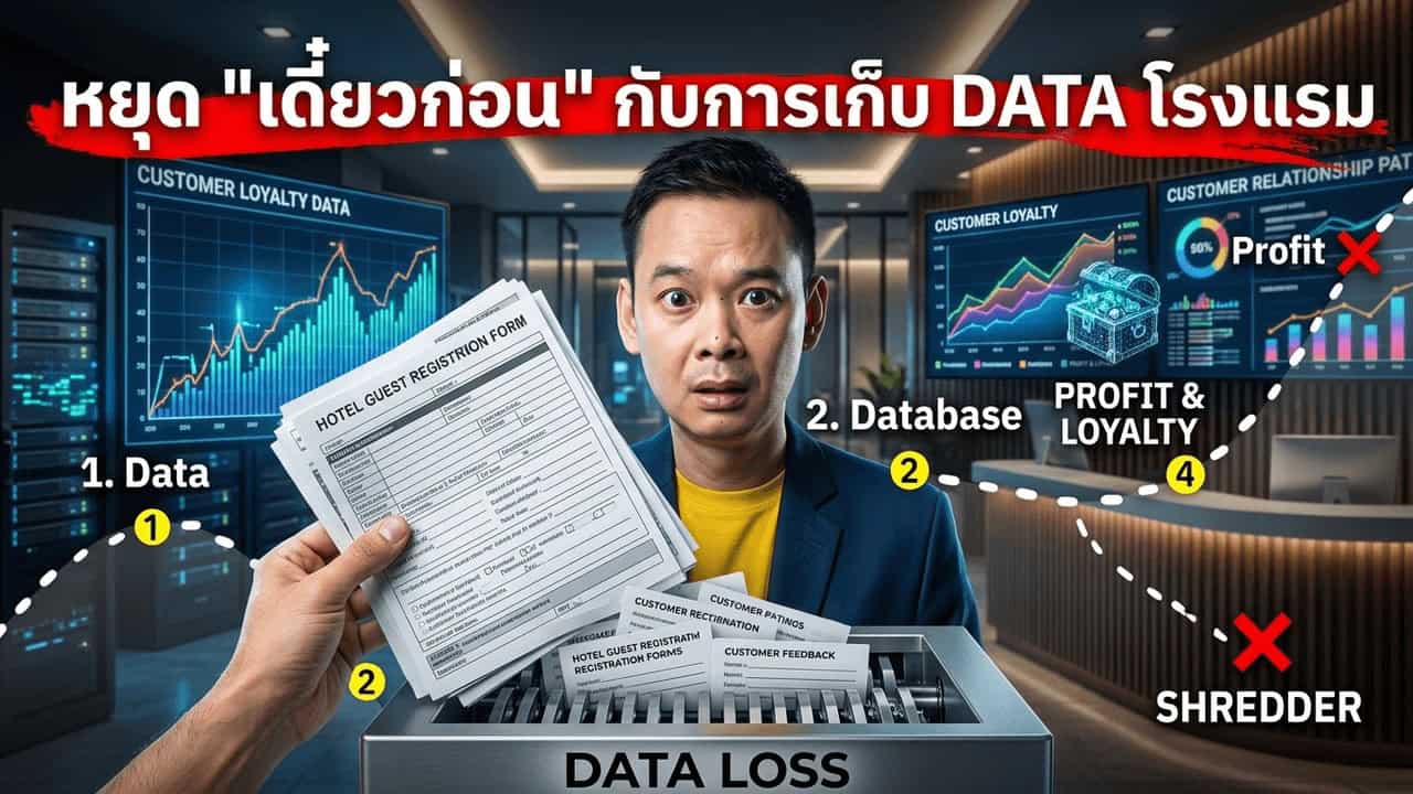 ภาพประกอบบทความโรงแรมเรื่อง Tech ไม่ใช่ Moat ของโรงแรมไทย — Data + Loyalty + Customer Relationship คือ Defensible