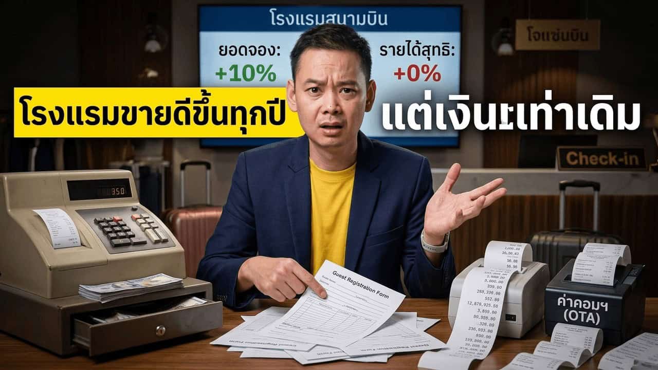 ภาพประกอบเรื่องเล่าโรงแรม การเช็คอินแขกประจำที่ระบบบันทึกเป็นแขกใหม่ทุกครั้ง และผลต่อต้นทุนช่องทางกับ RevPAR