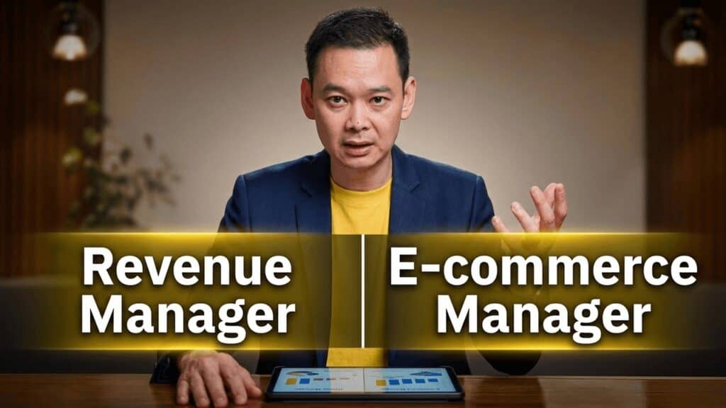ภาพประกอบบทความโรงแรมเรื่อง Revenue Manager กับ E-commerce Manager มองการจองตรงต่างกันตรงไหน — ตัวชี้วัดร่วม และกติกาตามระดับ demand ที่ทำให้ 2 ฝ่ายตัดสินใจไปท...