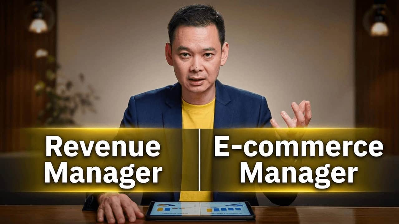 ภาพประกอบบทความโรงแรมเรื่อง Revenue Manager กับ E-commerce Manager มองการจองตรงต่างกันตรงไหน — ตัวชี้วัดร่วม และกติกาตามระดับ demand ที่ทำให้ 2 ฝ่ายตัดสินใจไปท...